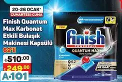 FİNİSH QUANTUM MAX KARBONAT ETKİLİ BULAŞIK MAKİNESİ TABLETİ • 62'Lİ